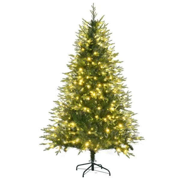 KTX-229779 6FT Pre-Lit Aspen Fir Artificial Christmas Tree with 380 Multi-Color LED Lights