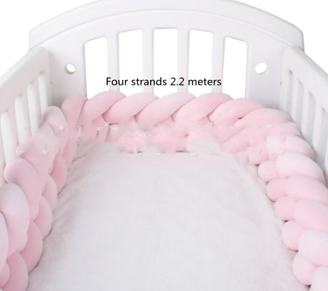 KTX-230099 Braided Crib Bumper Knot Pillow Cushion - Multi-Use Bedding Decor for Babies