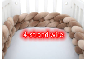 KTX-230099 Braided Crib Bumper Knot Pillow Cushion - Multi-Use Bedding Decor for Babies