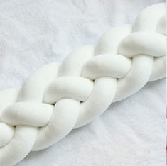 KTX-230099 Braided Crib Bumper Knot Pillow Cushion - Multi-Use Bedding Decor for Babies