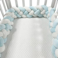 KTX-230099 Braided Crib Bumper Knot Pillow Cushion - Multi-Use Bedding Decor for Babies
