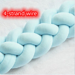 KTX-230099 Braided Crib Bumper Knot Pillow Cushion - Multi-Use Bedding Decor for Babies