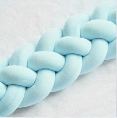 KTX-230099 Braided Crib Bumper Knot Pillow Cushion - Multi-Use Bedding Decor for Babies