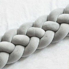 KTX-230099 Braided Crib Bumper Knot Pillow Cushion - Multi-Use Bedding Decor for Babies