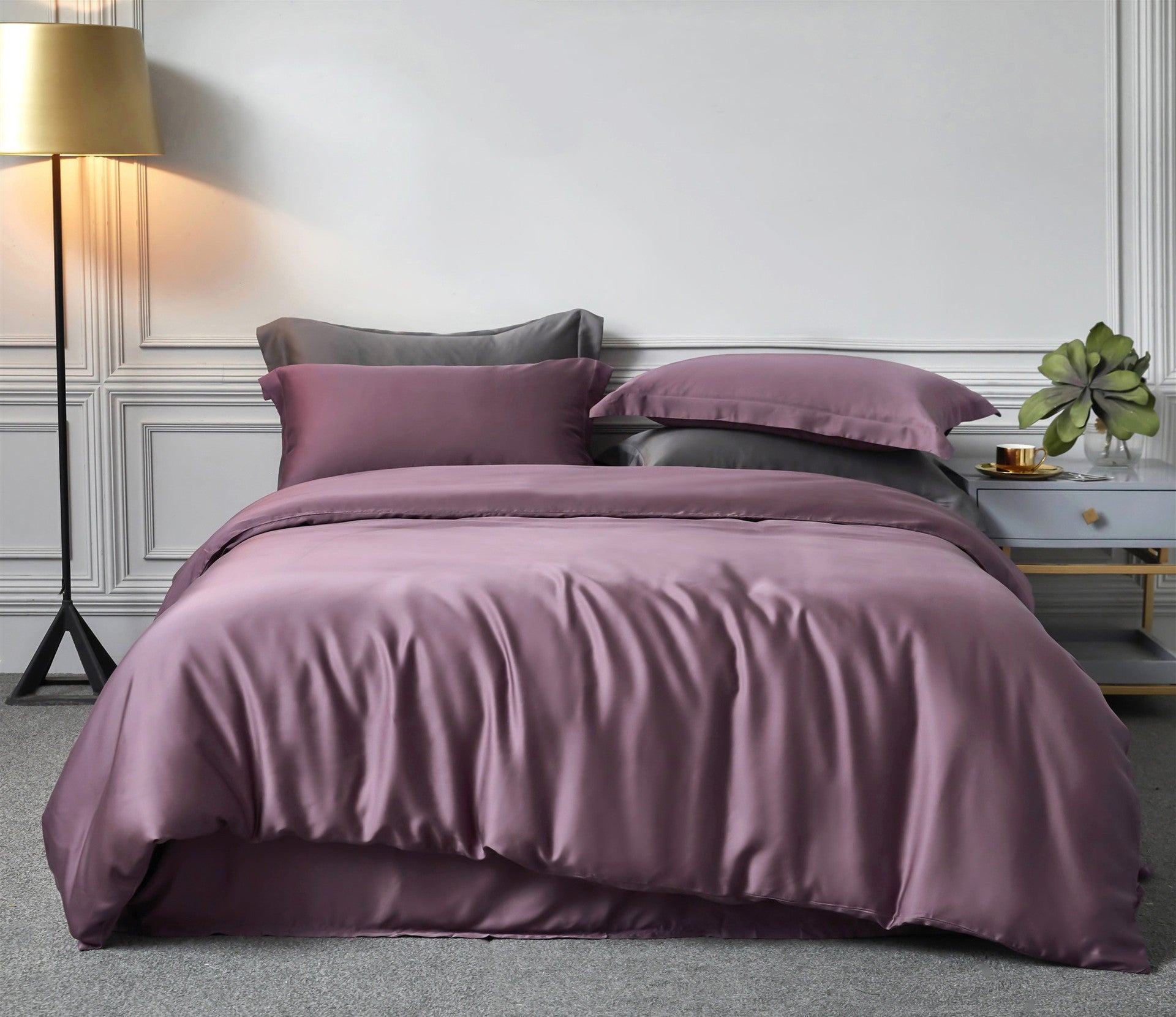 KTX-231635 Double-sided Fine Tencel Bed Set in Various Modern Colors with Smooth Finish