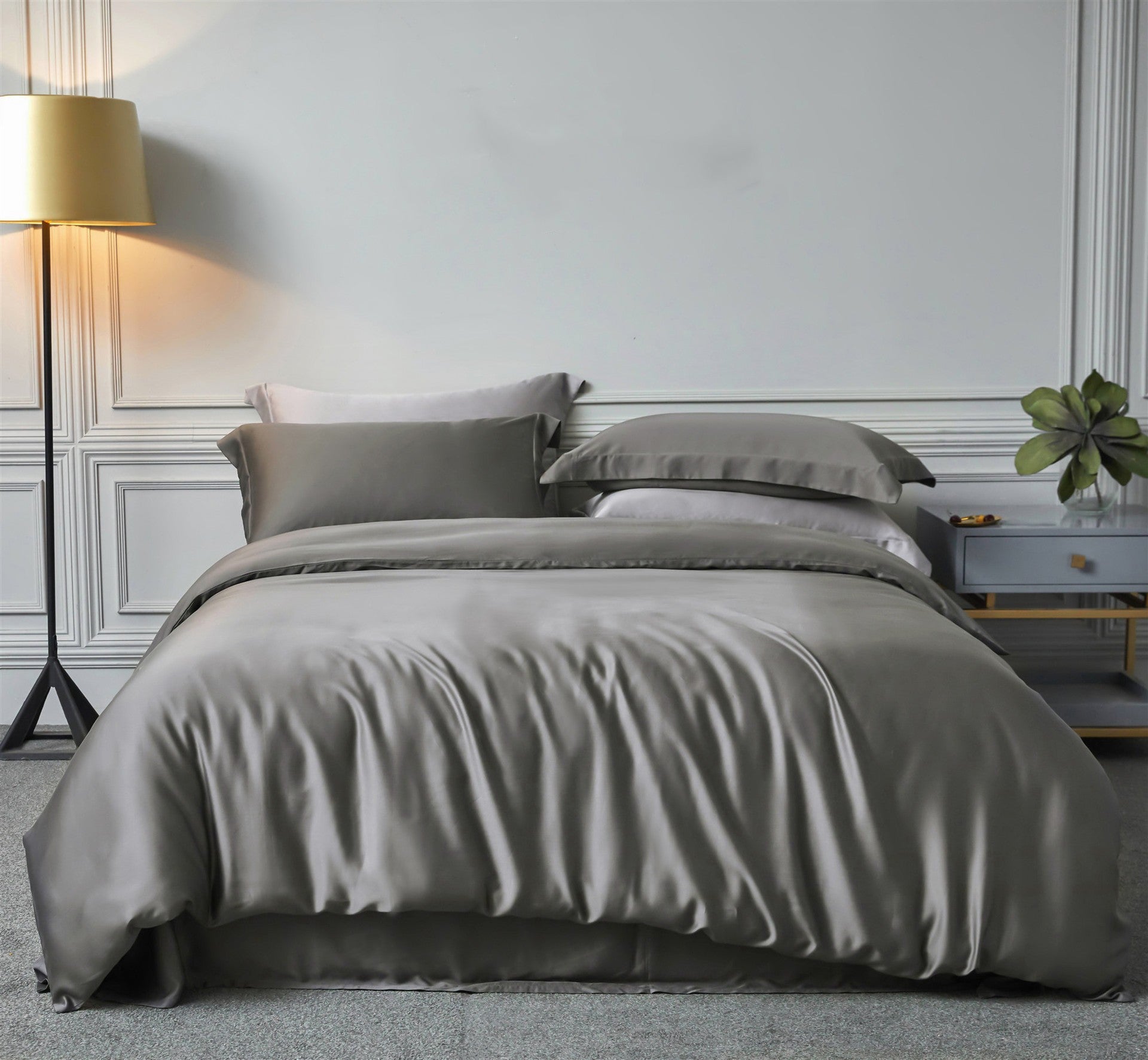 KTX-231635 Double-sided Fine Tencel Bed Set in Various Modern Colors with Smooth Finish