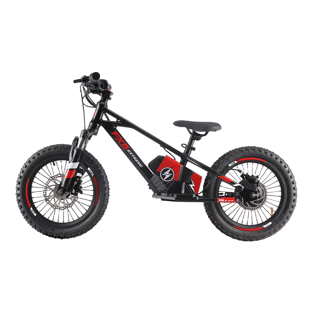 KTX-231891 Electric 36V 5AH 16-Inch No-Pedal Bike for Kids Ages 5-8 with 3-Speed and Hydraulic Disc Brakes