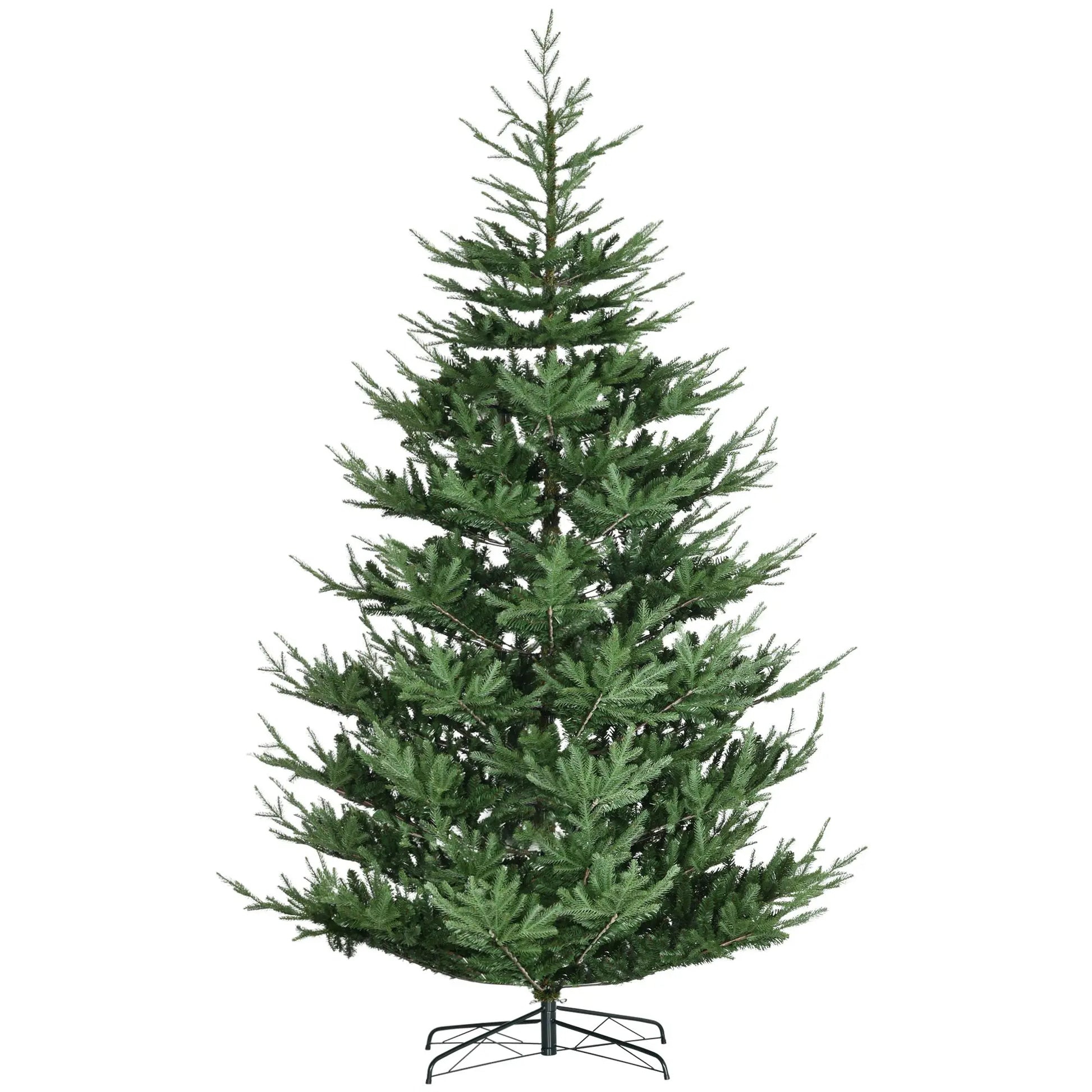 KTX-232083 9ft Hinged Artificial Christmas Tree with 1939 Realistic Pine Branches and Steel Base