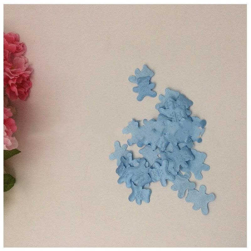 KTX-232403 Butterfly Bear Floral Decoration Pack - 3CM, 200 Tablets of Polyester Accents for Clothing and DIY Home Projects