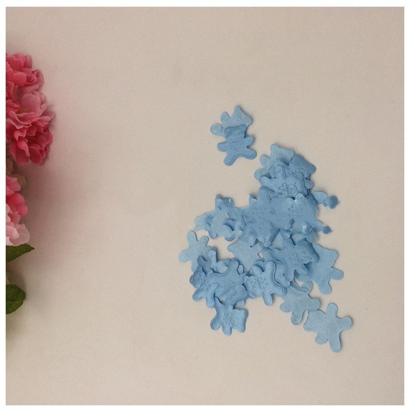 KTX-232403 Butterfly Bear Floral Decoration Pack - 3CM, 200 Tablets of Polyester Accents for Clothing and DIY Home Projects