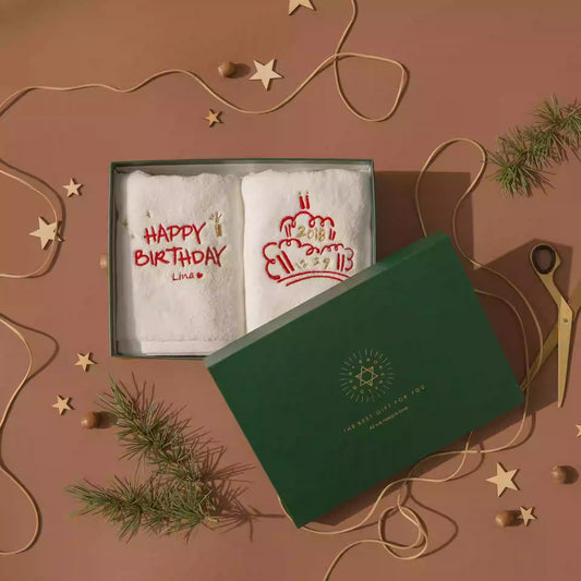 KTX-233043 Customized Cotton Towel with Embroidery - Ideal Gift for Birthdays and Special Occasions