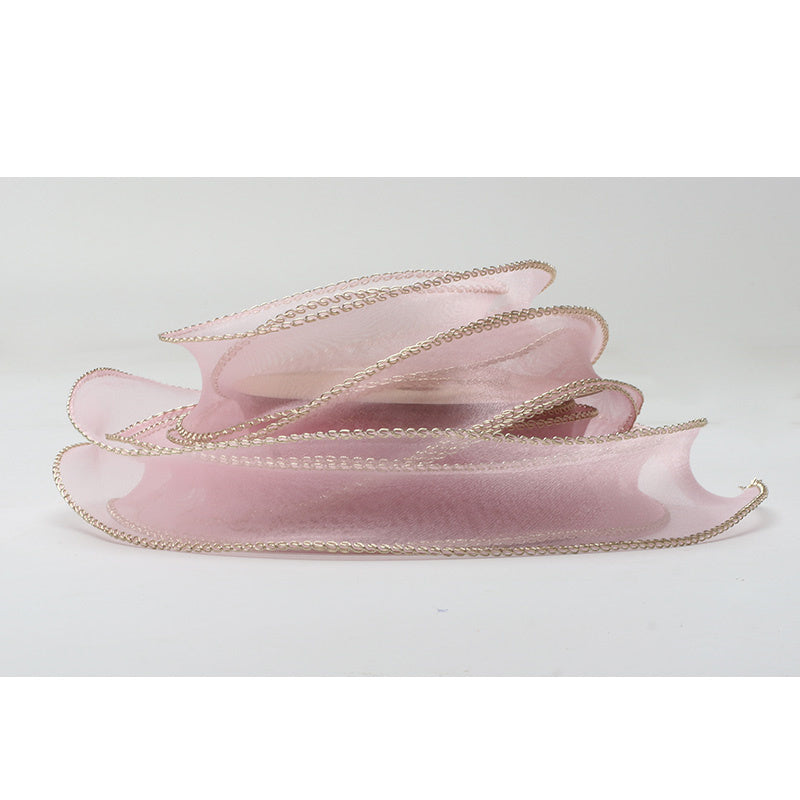 KTX-233555 Phnom Penh Fishtail Flowers 4cm Yarn Packaging Ribbon in Various Colors