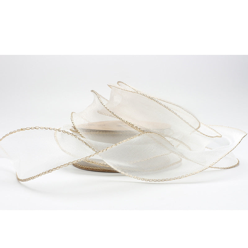 KTX-233555 Phnom Penh Fishtail Flowers 4cm Yarn Packaging Ribbon in Various Colors