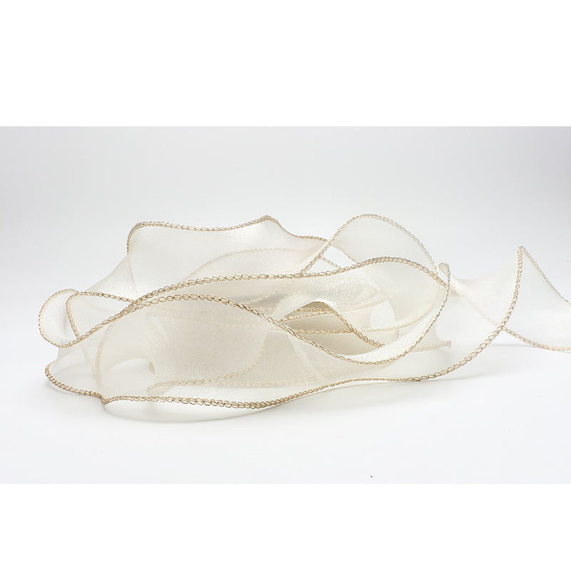 KTX-233555 Phnom Penh Fishtail Flowers 4cm Yarn Packaging Ribbon in Various Colors