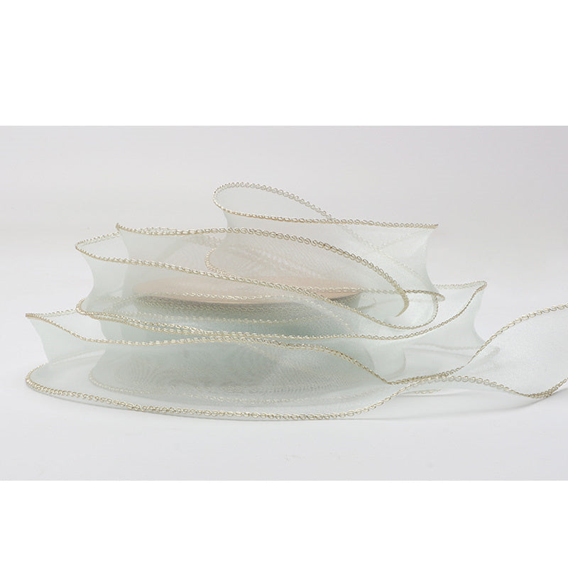 KTX-233555 Phnom Penh Fishtail Flowers 4cm Yarn Packaging Ribbon in Various Colors