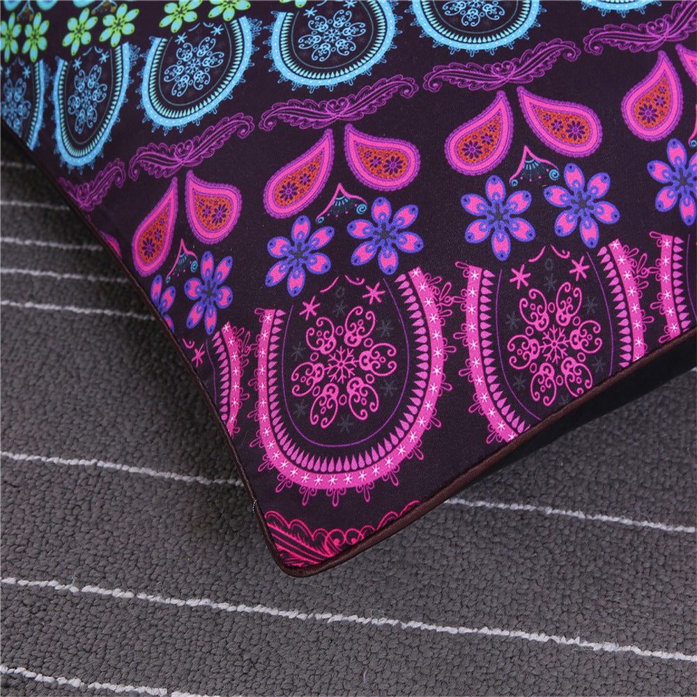 KTX-233619 Bohemian Quilt Set - Four Piece Collection in Various Sizes with Polyester Fiber Duvet Cover and Pillow Shams