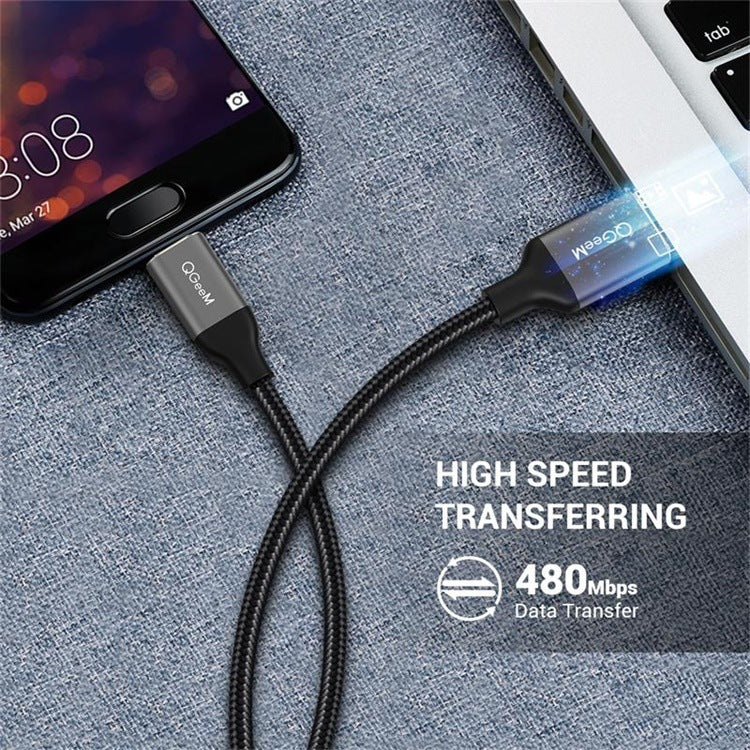 KTX-233683 Fast Charging Data Cable for Android Phones - Gray, Available in 0.5M, 1M, 1.5M Lengths