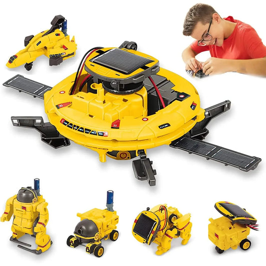 KTX-234451 6-in-1 Educational Solar Robot Toys for STEM Projects - Solar-Powered Space Kits