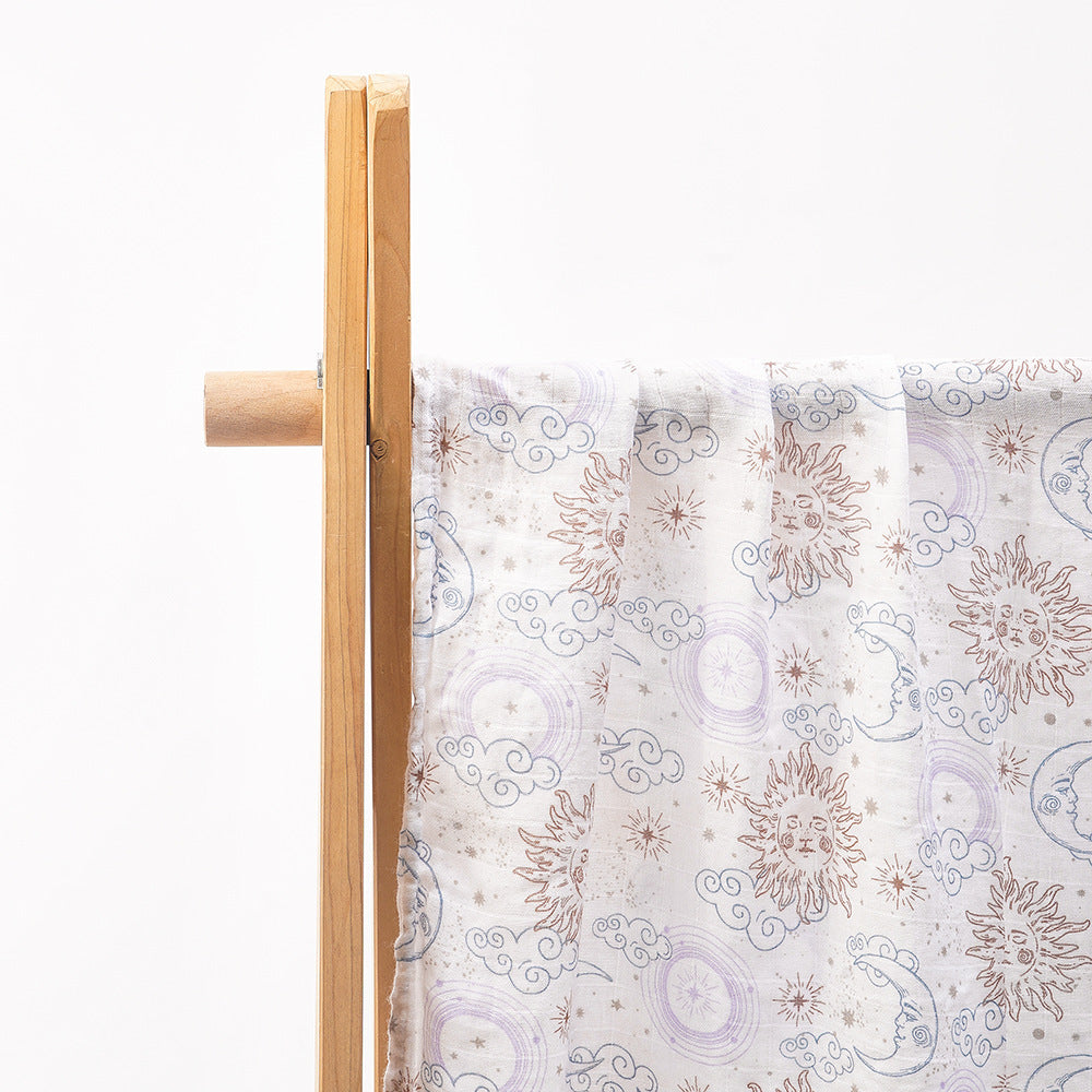 KTX-235347 Bamboo Cotton Newborn Baby Blanket and Bath Towel - Soft, Lightweight, Animal and Cartoon Patterns