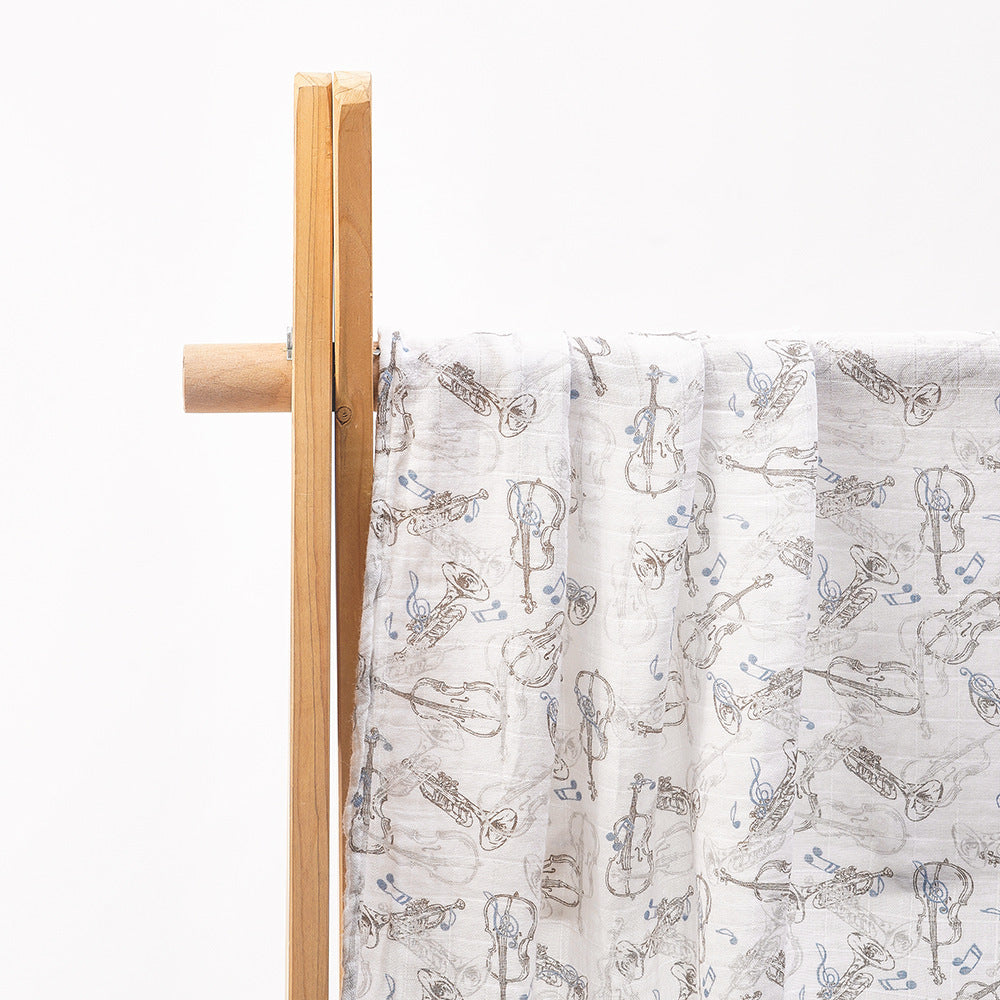 KTX-235347 Bamboo Cotton Newborn Baby Blanket and Bath Towel - Soft, Lightweight, Animal and Cartoon Patterns