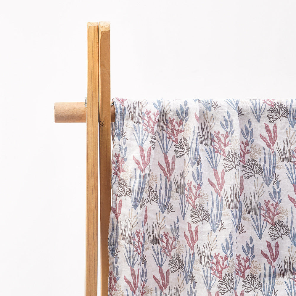 KTX-235347 Bamboo Cotton Newborn Baby Blanket and Bath Towel - Soft, Lightweight, Animal and Cartoon Patterns