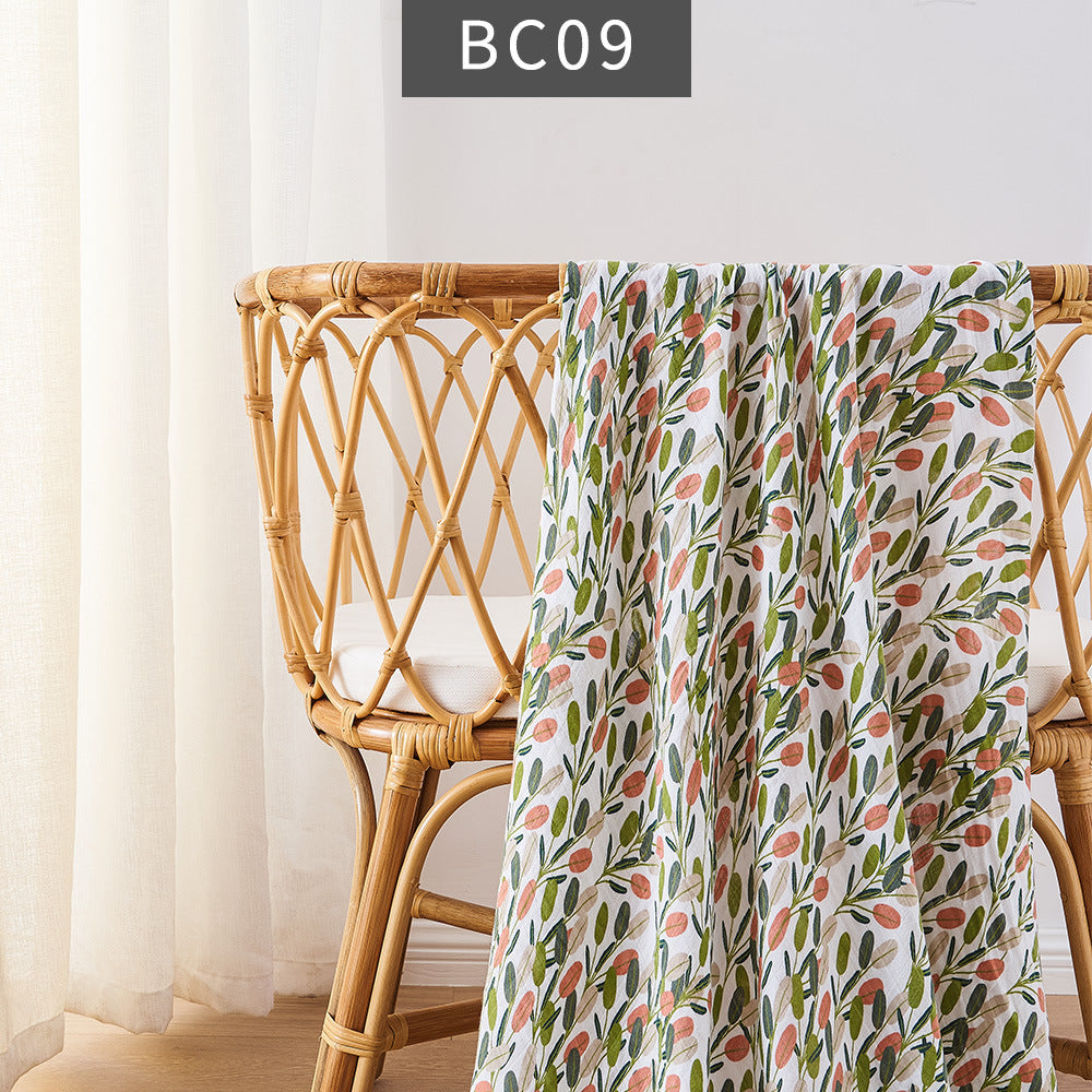 KTX-235347 Bamboo Cotton Newborn Baby Blanket and Bath Towel - Soft, Lightweight, Animal and Cartoon Patterns