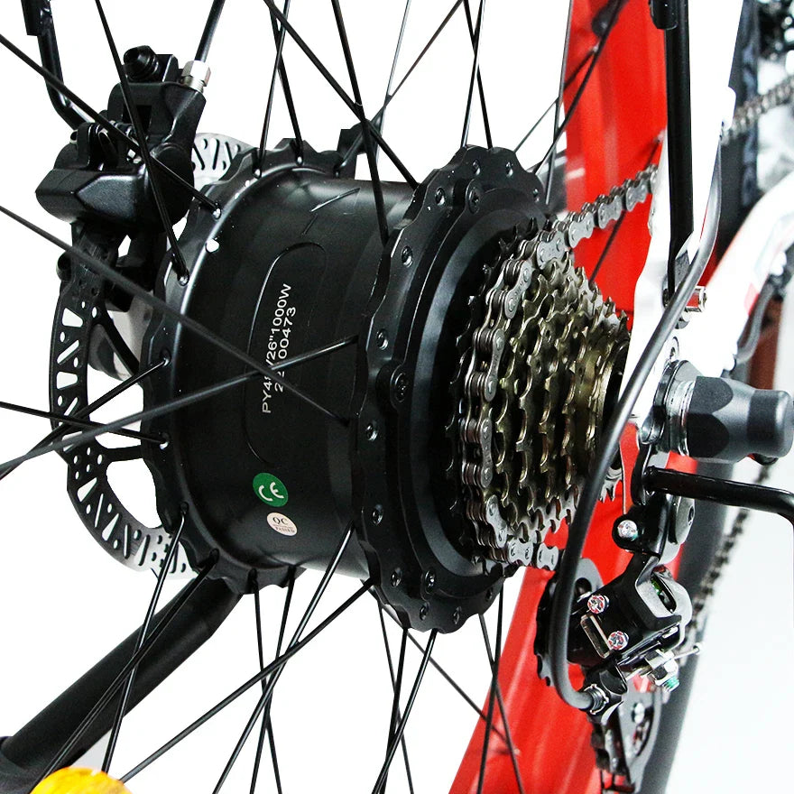 KTX-235475 2000W Dual Motor Electric Bicycle with 48V 22.4Ah Lithium Battery, 26-Inch Fat Tires, 7-Speed Gears, Hydraulic Brakes