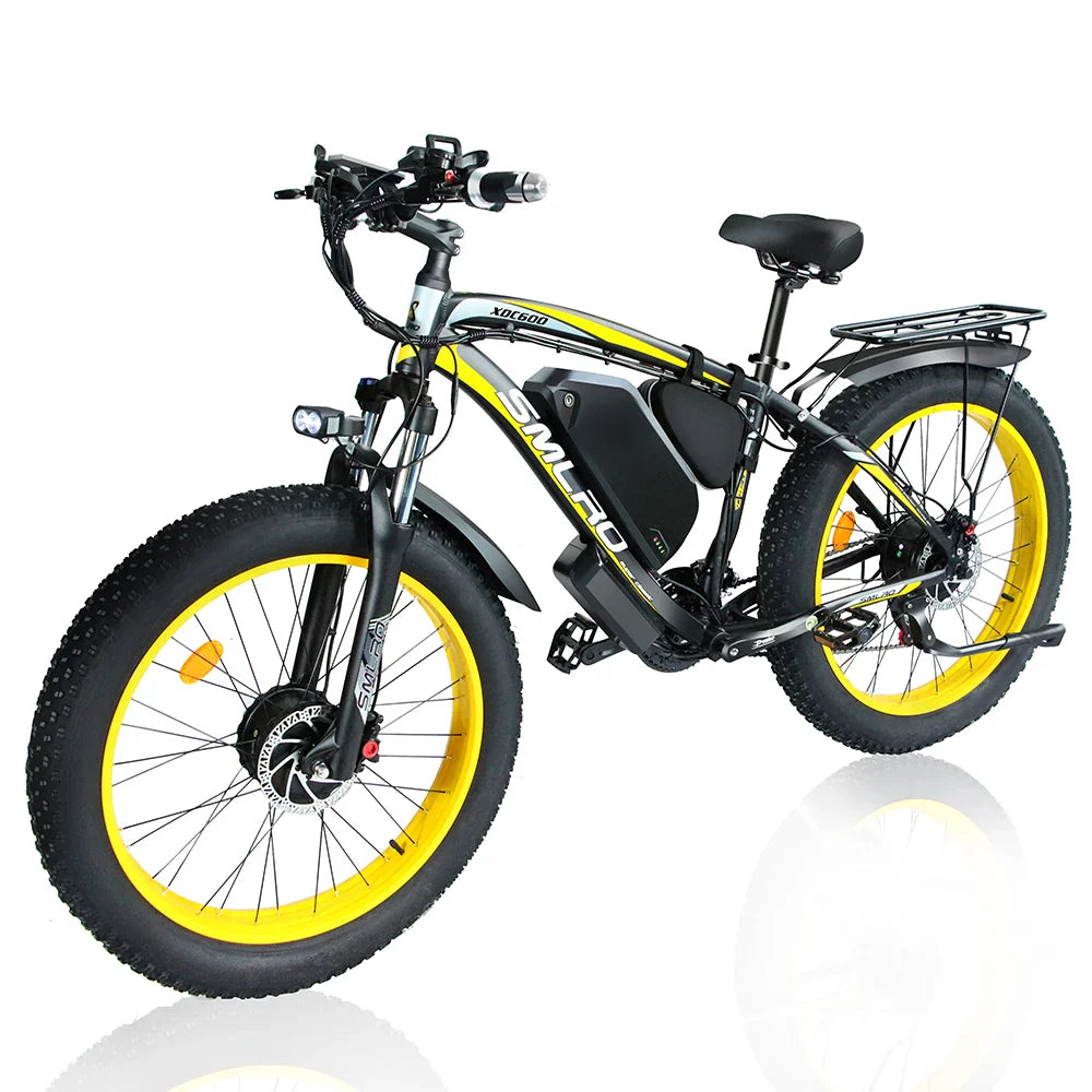 KTX-235475 2000W Dual Motor Electric Bicycle with 48V 22.4Ah Lithium Battery, 26-Inch Fat Tires, 7-Speed Gears, Hydraulic Brakes
