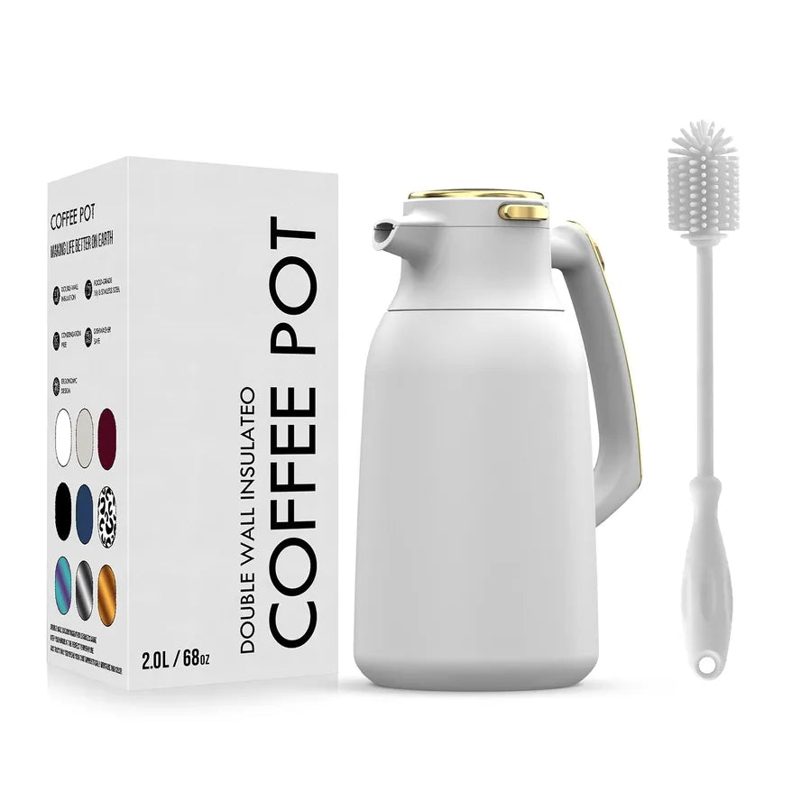 KTX-235539 Custom Insulated Double Wall Stainless Steel Vacuum Coffee and Tea Carafe