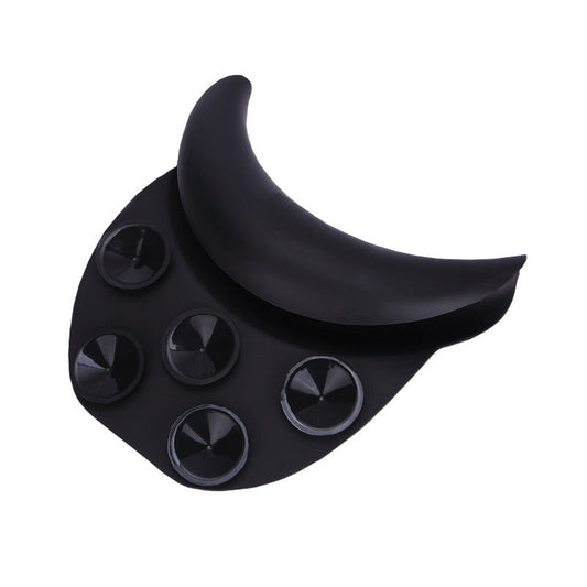 KTX-235731 Silicone Shampoo Chair Pillow with Suction Cup for Barber Shop Use - Black