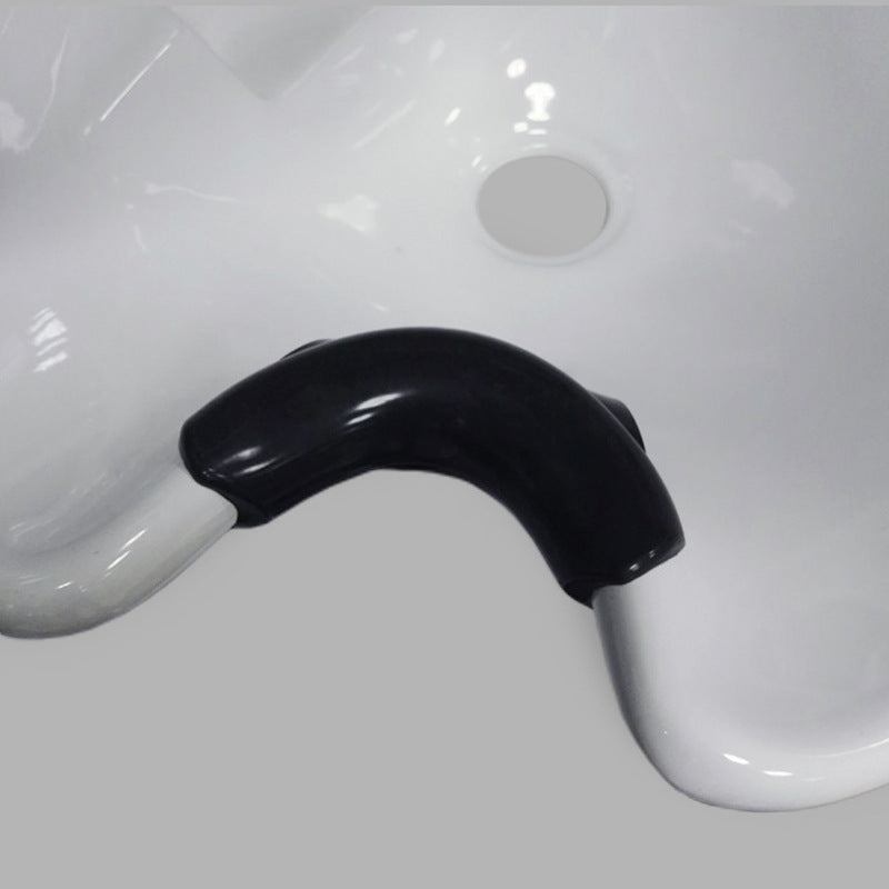 KTX-235731 Silicone Shampoo Chair Pillow with Suction Cup for Barber Shop Use - Black