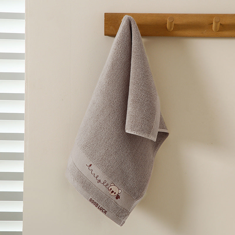 KTX-236499 Pure Cotton Cartoon Kids Towel for Home and Kindergarten - Soft, Embroidered Design, 50x25cm