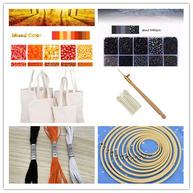 KTX-236755 Anti-French Embroidery Crochet Hook Set with 3 Solid Wood Needles - 135mm