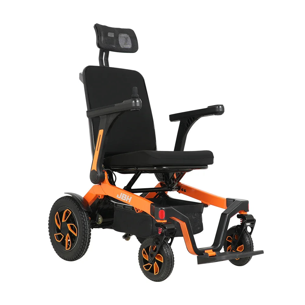 KTX-236947 Lightweight Foldable Portable Wheelchair with Aluminum Alloy Frame, 25km Driving Range, and 150kg Capacity
