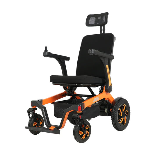 KTX-236947 Lightweight Foldable Portable Wheelchair with Aluminum Alloy Frame, 25km Driving Range, and 150kg Capacity
