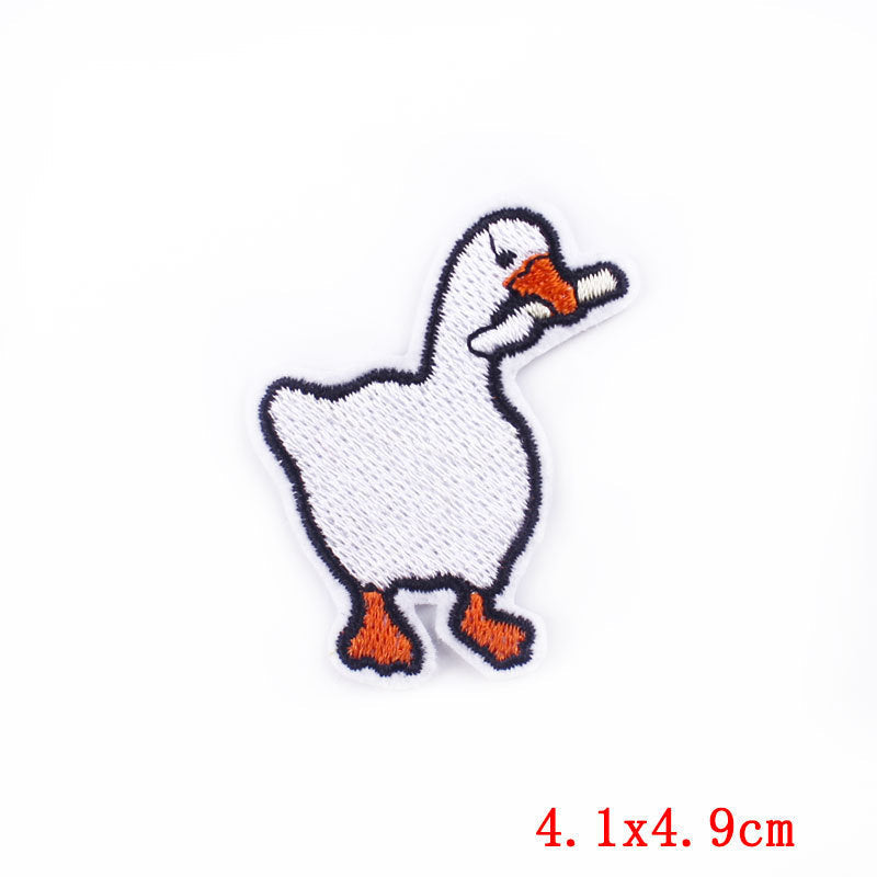 KTX-237011 Cartoon Frog Duck Embroidery Patch for Clothing and Home Textiles