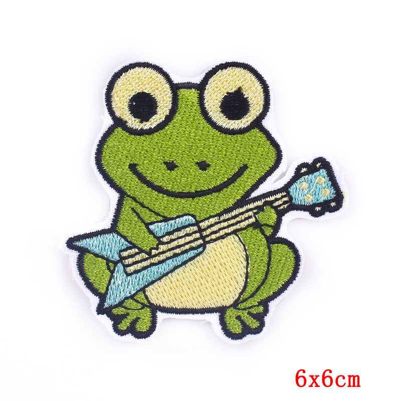 KTX-237011 Cartoon Frog Duck Embroidery Patch for Clothing and Home Textiles