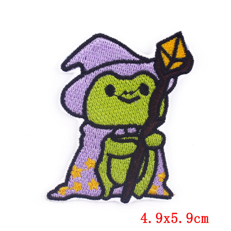 KTX-237011 Cartoon Frog Duck Embroidery Patch for Clothing and Home Textiles