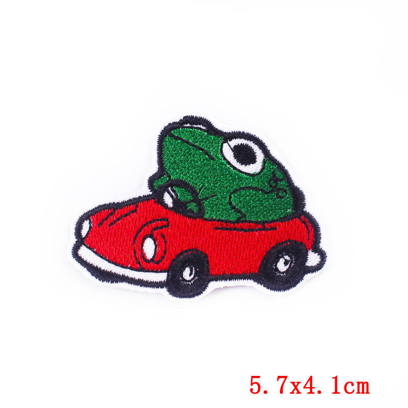 KTX-237011 Cartoon Frog Duck Embroidery Patch for Clothing and Home Textiles