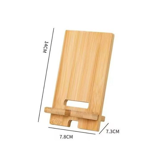 KTX-237139 Solid Wood Mobile Phone Holder with 3 Layers - Multi-Purpose Retro and Light Burnt Designs