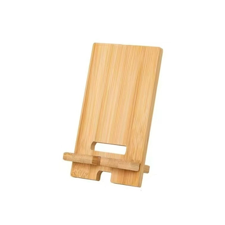 KTX-237139 Solid Wood Mobile Phone Holder with 3 Layers - Multi-Purpose Retro and Light Burnt Designs