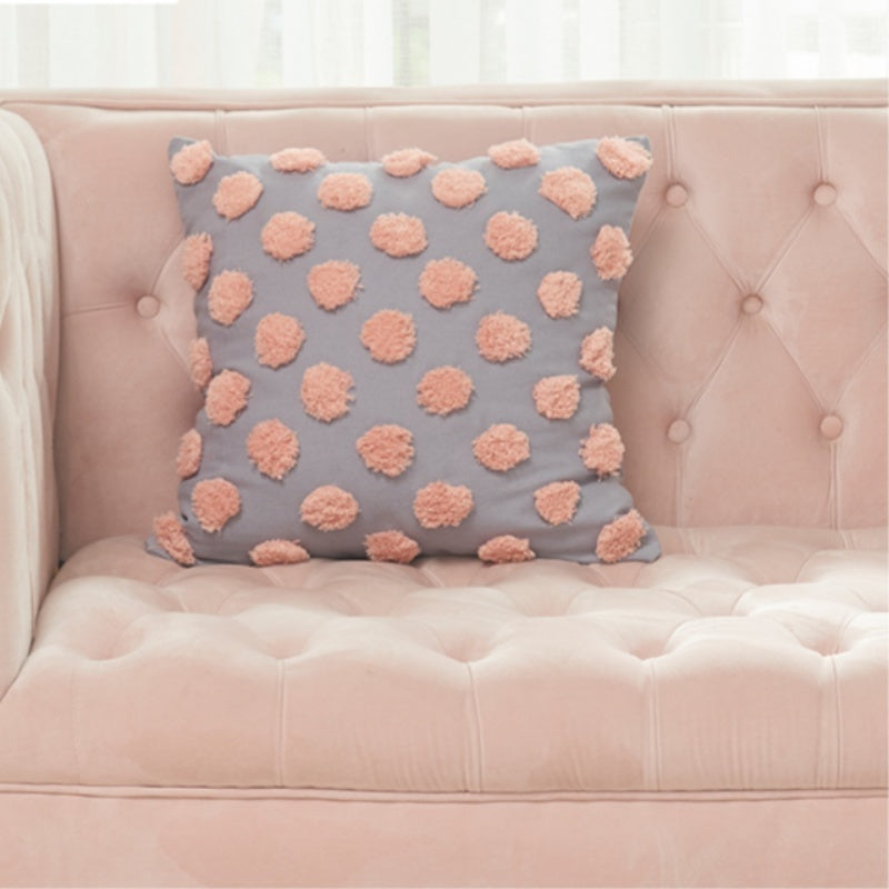KTX-238035 Moroccan Tufted Dots Pillow Cover - Modern Simple Design, Various Colors, 45x45cm