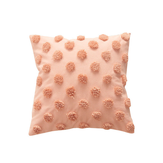KTX-238035 Moroccan Tufted Dots Pillow Cover - Modern Simple Design, Various Colors, 45x45cm