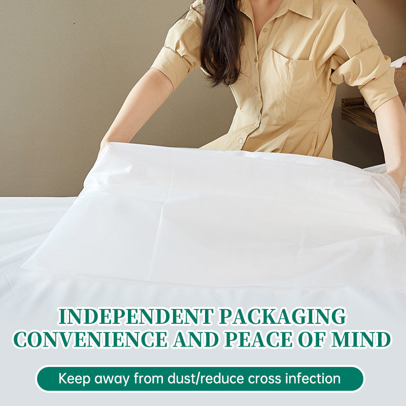KTX-239059 Portable Disposable Duvet Cover and Pillowcase Set for Travel - Three-Piece and Four-Piece Options Available