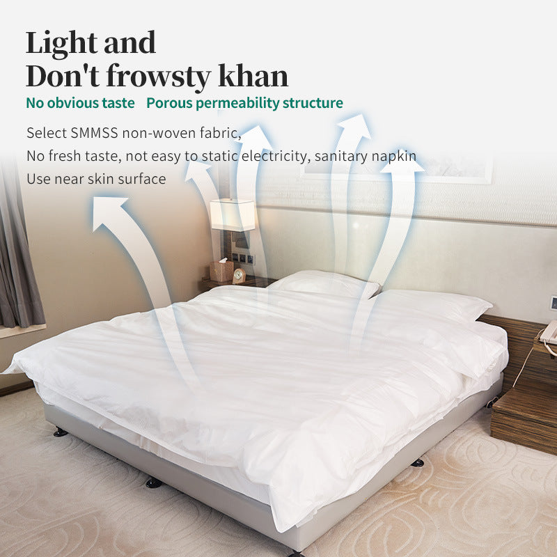 KTX-239059 Portable Disposable Duvet Cover and Pillowcase Set for Travel - Three-Piece and Four-Piece Options Available