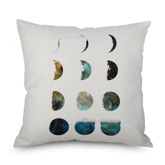 KTX-239059 Watercolor Animal Design Linen Pillow Cover for Home and Car Decor - 45x45cm, 100% Polyester