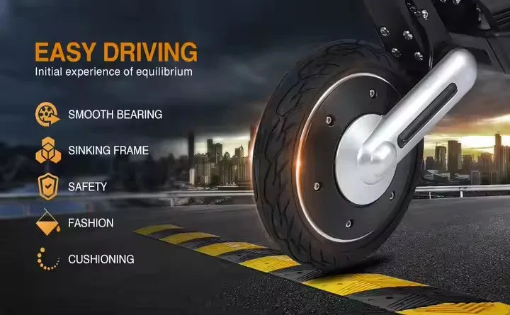 KTX-239251 48V Foldable Off-Road Electric Scooter with Bluetooth Control, 35KM/H Speed, 35-40KM Range, Waterproof Design