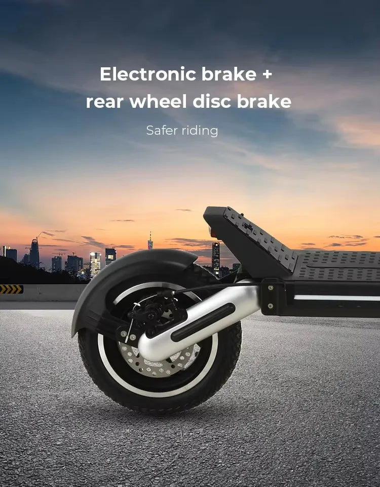 KTX-239251 48V Foldable Off-Road Electric Scooter with Bluetooth Control, 35KM/H Speed, 35-40KM Range, Waterproof Design