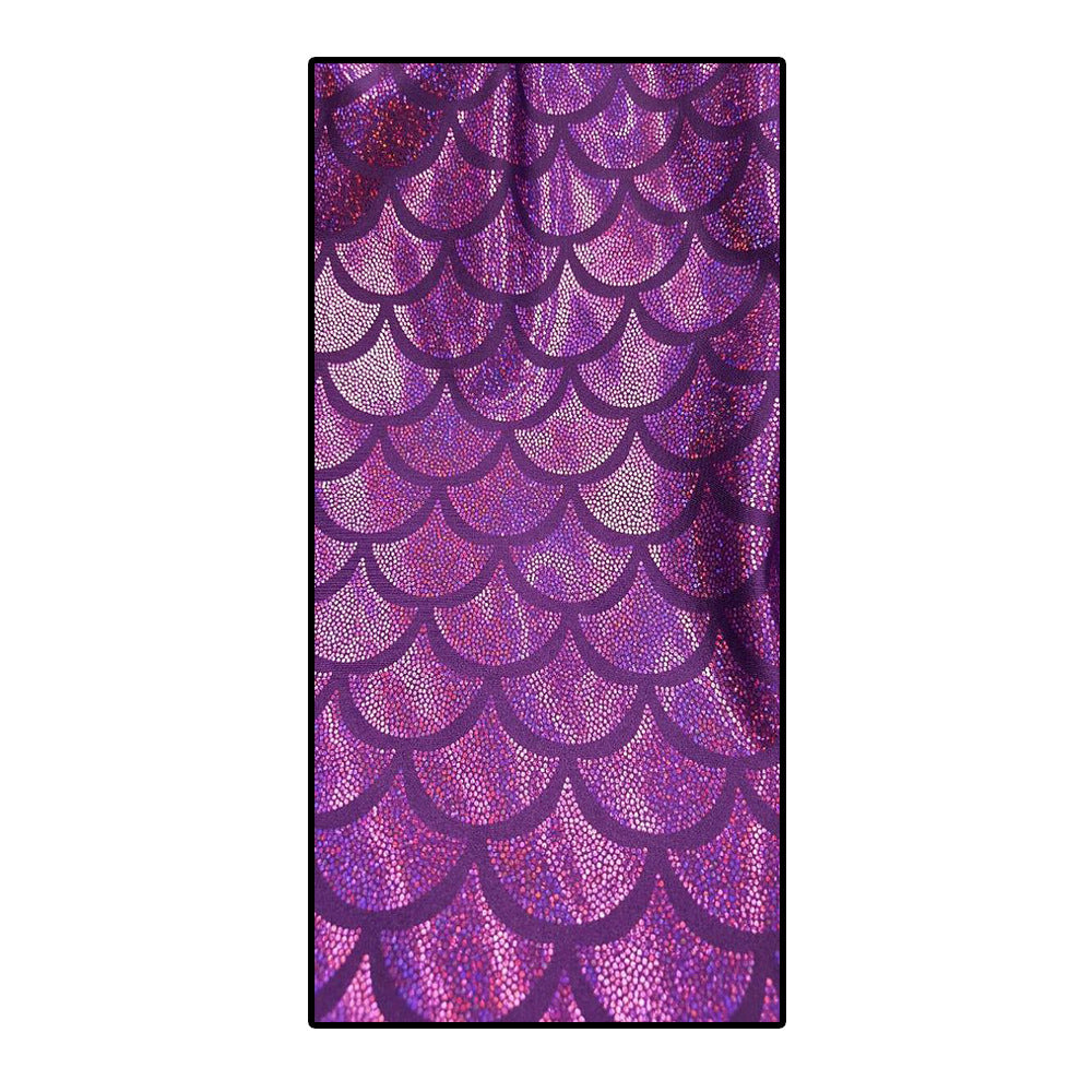 KTX-239955 Microfiber Mermaid-Print Bath Towel - Quick-Drying & Lightweight Rectangular Design