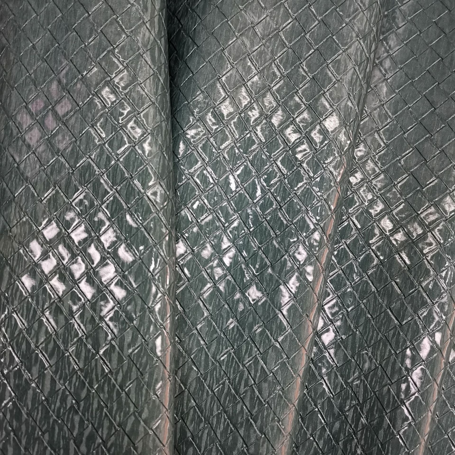 KTX-240211 Pearlescent Braided PU Leather - 0.9mm Thickness, 137cm Wide for Shoes, Furniture, and More